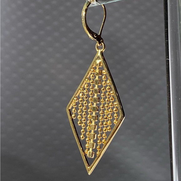 Joan Rivers Vintage Geometry Rhinestone Fringe Leverback Earrings - Picture 12 of 15